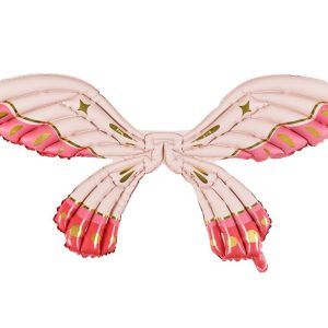 102cm Shape Butterfly Wings Matte Pink Foil Balloon - AIR FILL ONLY #25PDFBS1 - Each (Pkgd.)   Foil balloon in the shape of butterfly wings, with strings to attach to the back!   Self Sealing - Inflate with Air only. Straw included. Uninflated Measurements: 102cm x 50 cm (40 x 20'') Inflated Measurements: 97cm x 70 cm (38 x 28'')