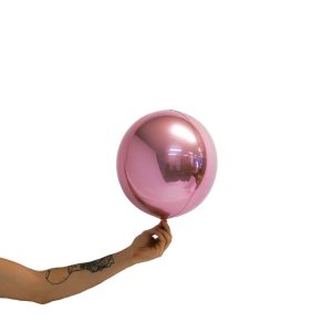 Loon Balls Metallic Light Pink 25cm Balloons #288323 - Each (Pkgd) Perfectly round foil sphere - 10" size - Helium Or Air Inflate. Recommended to start inflation with a hand pump then move to a latex or bubble regulator and finish inflation with the hand pump until all creases fully disappear. Please be aware when inflating: Do NOT put nozzle too far into the balloon, if inserted too far or inflated too fast or with too much pressure the valve will damage and leak.