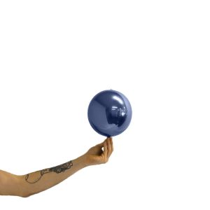 Loon Balls Metallic Navy Blue 18cm Balloons #289022 - Each (Pkgd) Perfectly round foil sphere - 7" size - Helium Or Air Inflate. May float with Helium. Recommended to inflate with a hand pump - these balloons are small and delicate, electric inflators will inflate with too much force. Please be aware when inflating: Do NOT put nozzle too far into the balloon, Do NOT inflate too fast or with too much pressure. When inflated correctly, these balloon balls only have a 1-2% fail rate.
