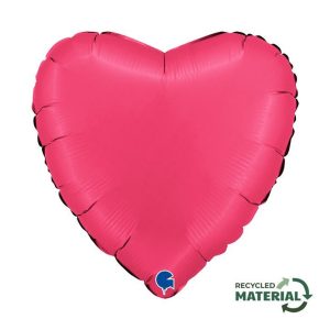 45cm Heart Satin Lipstick Foil Balloon #30180000SLSKP - Each (Pkgd.) Foil Balloon, Self-Sealing Valve