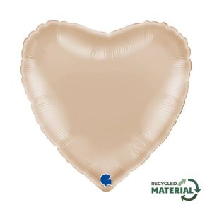 45cm Heart Californian Gold Foil Balloon #3018027CLGP - Each (Pkgd.) Foil Balloon, Self-Sealing Valve