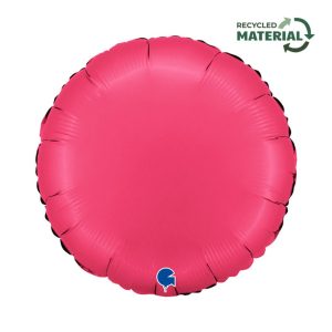 45cm Round Satin Lipstick Foil Balloon #30181000SLSKP - Each (Pkgd.) Foil Balloon, Self-Sealing Valve