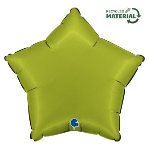 45cm Star Matcha Latte Foil Balloon #30192000SMTLP - Each (Pkgd.) Foil Balloon, Self-Sealing Valve