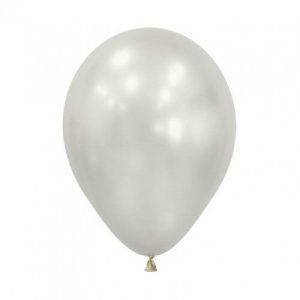 12cm Round Silk Oyster White Sempertex Plain Latex #30206265 - Pack of 50