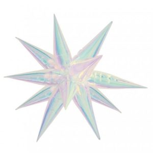 100cm Shape Star Spike Iridescent Air Fill ONLY #30211256 - Each (Pkgd.)  Air inflation only.