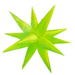 100cm Shape Star Spike Neon Lime Air Fill ONLY #30211271 - Each (Pkgd.)  Air inflation only.