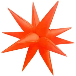 100cm Shape Star Spike Neon Orange Air Fill ONLY #30211273 - Each (Pkgd.)  Air inflation only.