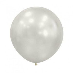 60cm Round Silk Oyster White Sempertex Plain Latex #30222816 - Pack of 3