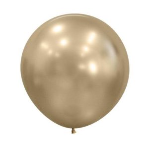 60cm Round Silk Gold Dust Sempertex Plain Latex #30222817 - Pack of 3
