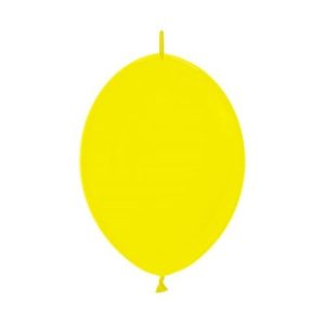 30cm Fashion Yellow Link-O-Loons Latex Balloons #30223107- Pack of 50