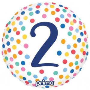 45cm Round Happy Birthday Colourful Confetti #2 Foil Balloon #30P620137 - Each (Pkgd.)