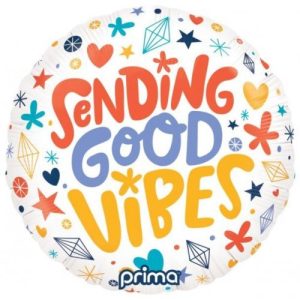 45cm Round Sending Good Vibes Foil Balloon #30P620267 - Each (Pkgd.)