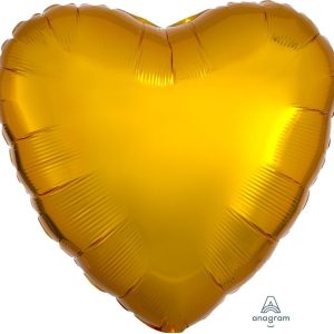 45cm Heart Metallic Gold Plain Foil #4010585 - Each (pkgd.)