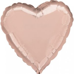 45cm Heart Rose Gold Plain Foil #4036186 - Each (pkgd.)