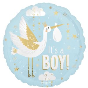 45cm Baby Boy Special Delivery Foil Balloon #4046968 - Each (Pkgd) Self Sealing Foil Balloon