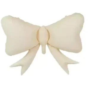 79cm Super Shape Bow Cream Foil Balloon  79cm x 62cm Air inflation only.