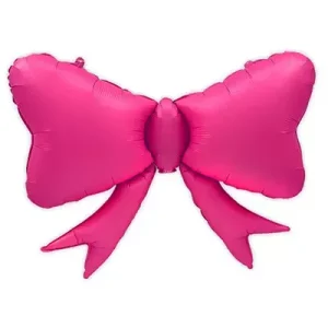 79cm Super Shape Bow Hot Pink Foil Balloon  79cm x 62cm Air inflation only.