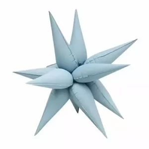 68cm Shape Foil Starburst Matte Blue Air inflation only.