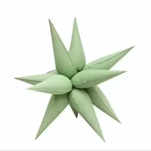 68cm Shape Foil Starburst Matte Green Air inflation only.