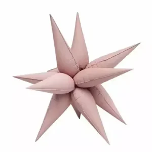 68cm Shape Foil Starburst Matte Pink Air inflation only.