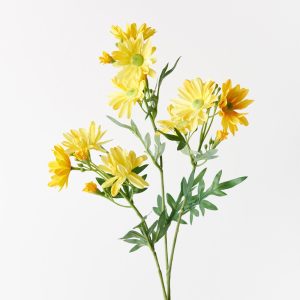 Daisy Spray Pink Yellow 73cml Easily maintained this gorgeous daisy spray will bring lasting beauty into your home. Create a one of a kind artificial arrangement mixing with other faux stems or place in a decorative vase on its own. Made from the finest of materials this faux daisy spray in yellow looks amazingly real. Being artificial, this spray will offer enduring beauty with minimal maintenance, keep out of direct sunlight.