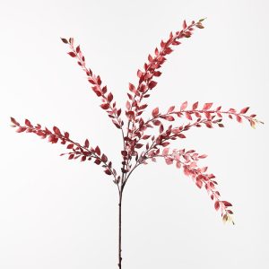 Myrtle Leaf Spray Burgundy 97cml  Introducing our lifelike artificial Fuchsia Myrtle Leaf, a botanical masterpiece standing at approximately 97cm tall. Meticulously crafted, this elegant foliage adds a touch of sophistication to your space, creating a serene and maintenance-free green accent for your decor.