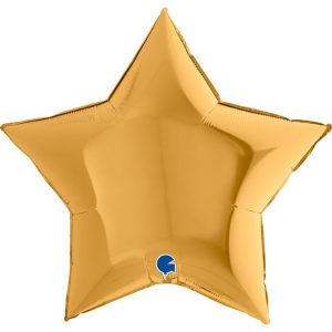 90cm Star Gold Plain Foil #G36202G - Each (Unpkgd.)
