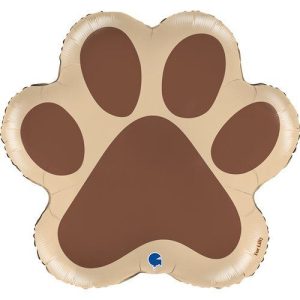 61cm Shape Dog Paw Foil Balloon #G72121P - Each (Pkgd.)