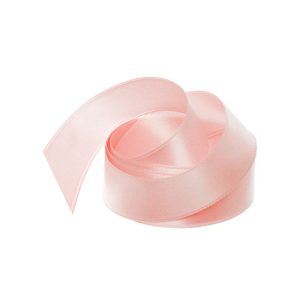 Ribbon Satin Baby Pink Deluxe Double Faced 25mm x 25m #KC212525BP - Each Use this ribbon for special bouquets for weddings and events or floral bouquet creations in general. Create a luxurious and rich look with this glossy and reversible double face satin ribbon made from high-quality polyester material. The ribbon is durable and can withstand wear and tear without fraying easily. Not only perfect for floral bouqets but also for gift wrapping and packaging to add a touch of elegance and sophistication to presents and gift boxes, it can be used in fashion design to embellish garments or hats or as a sash, as well being used for wedding decorations, and other event decor to add a pop of color and texture to the design.