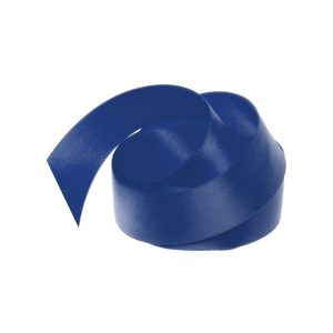 Ribbon Satin Navy Deluxe Double Faced 25mm x 25m #KC212525NA - Each Use this ribbon for special bouquets for weddings and events or floral bouquet creations in general. Create a luxurious and rich look with this glossy and reversible double face satin ribbon made from high-quality polyester material. The ribbon is durable and can withstand wear and tear without fraying easily. Not only perfect for floral bouqets but also for gift wrapping and packaging to add a touch of elegance and sophistication to presents and gift boxes, it can be used in fashion design to embellish garments or hats or as a sash, as well being used for wedding decorations, and other event decor to add a pop of color and texture to the design.