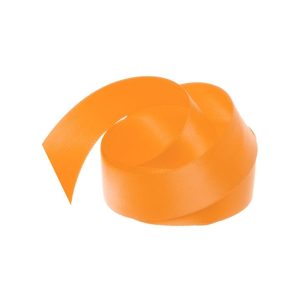 Ribbon Satin Orange Deluxe Double Faced 25mm x 25m #KC212525OR - Each Use this ribbon for special bouquets for weddings and events or floral bouquet creations in general. Create a luxurious and rich look with this glossy and reversible double face satin ribbon made from high-quality polyester material. The ribbon is durable and can withstand wear and tear without fraying easily. Not only perfect for floral bouqets but also for gift wrapping and packaging to add a touch of elegance and sophistication to presents and gift boxes, it can be used in fashion design to embellish garments or hats or as a sash, as well being used for wedding decorations, and other event decor to add a pop of color and texture to the design.