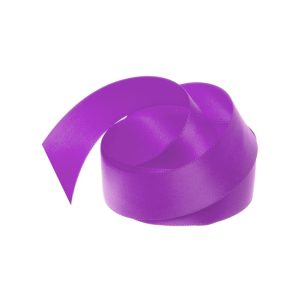 Ribbon Satin Purple Deluxe Double Faced 25mm x 25m #KC212525PU - Each Use this ribbon for special bouquets for weddings and events or floral bouquet creations in general. Create a luxurious and rich look with this glossy and reversible double face satin ribbon made from high-quality polyester material. The ribbon is durable and can withstand wear and tear without fraying easily. Not only perfect for floral bouqets but also for gift wrapping and packaging to add a touch of elegance and sophistication to presents and gift boxes, it can be used in fashion design to embellish garments or hats or as a sash, as well being used for wedding decorations, and other event decor to add a pop of color and texture to the design.