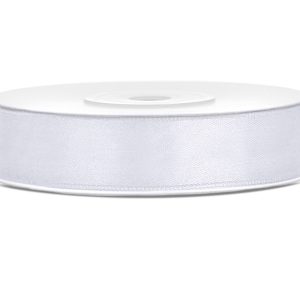 Ribbon Satin White 25M long x 12mm wide #PDTS12008 - Each
