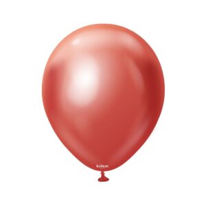 30cm Mirror Red Kalisan Plain Latex Balloons #11250102 - Pack of 50     Kalisan Balloons are manufactured in Türkiye and are know for being premium quality, durable natural latex balloons. Please note balloon colours may vary slightly from how they appear on the screen.