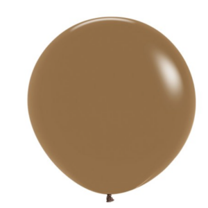 60cm Round Fashion Mocha Plain Latex #222834 - Pack of 3
