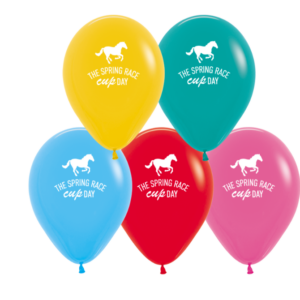 30cm Round Fashion Assorted Horse Cup Day Sempertex Latex #2559620834 - Pack of 50 Assortment includes Fashion Goldenrod, Fashion Blue, Fashion Fuchsia and Standard Red
