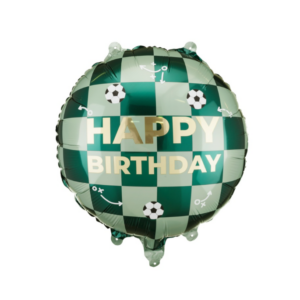 35cm Round Happy Birthday Soccer Balls Foil Balloon #25PDFB296 - Each (Pkgd.)