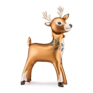 105cm Reindeer Standing Shape Foil Balloon #25PDFB312 - Each (Pkgd.) Air-filled ONLY
