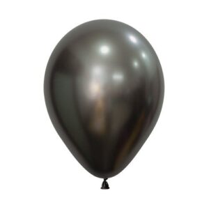 12cm Round Silk Midnight Grey Sempertex Plain Latex #30206267 - Pack of 50