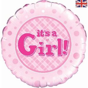 45cm It's A Girl Round Foil Balloon #30210828 - Each (Pkgd.)
