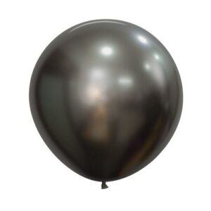 60cm Round Silk Midnight Grey Sempertex Plain Latex #30222836 - Pack of 3