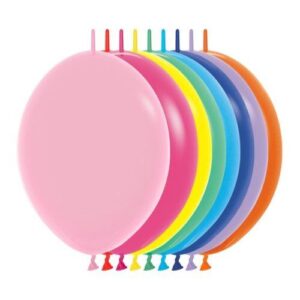 15cm Fashion Assorted Link-O-Loons Latex Balloons #30223000 - Pack of 50