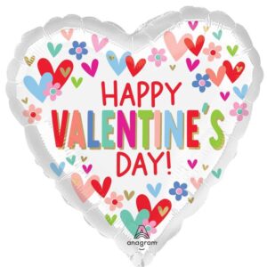 45cm HVD Hearts and Daises Foil Balloon #4046369 - Each (Pkgd.)