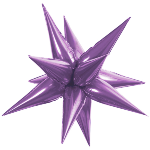 100cm Starburst Lavender Foil Balloon Air Fill ONLY #H0596 - Each (Pkgd.) Air inflation only.