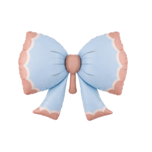 Blue Matte Bow Foil Balloon 91cm Helium/Airfilled #SWB03MATBLU- Each (Pkgd).