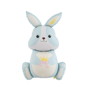 Blue Bunny Foil Balloon Helium/Airfilled 109 x 78cm #SWBFBLUEBUNNY - Each (Pkgd)
