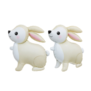 Cream Bunny Foil Balloon Airfilled 60cm - #SWBFCREABUN- Each (Pkgd).