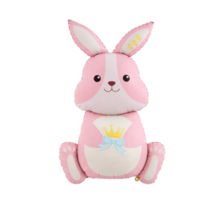 Pink Bunny Foil Balloon Helium/Airfilled 109 x 78cm #SWBFPINKBUNNY - Each (Pkgd)